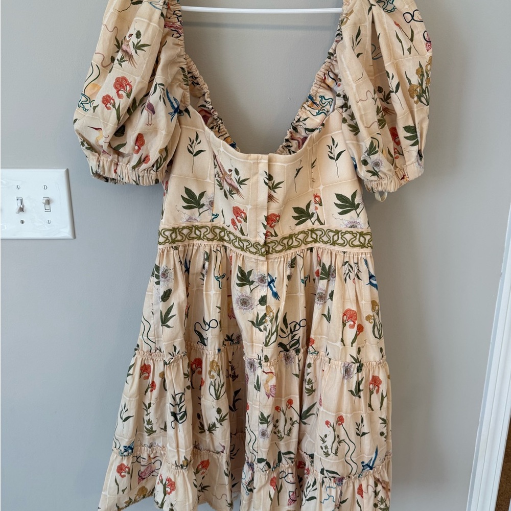 Agua by Agua Bendita Beige Floral Mini Dress - Picture 3 of 5